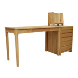 全实木书桌电脑桌简易写字台橡木书桌家用电脑桌简约现代笔记本桌