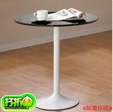 低价小圆桌洽谈桌椅组合简约玻璃阳台茶几白色休闲咖啡奶茶店便宜