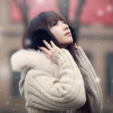 秋冬新款韩版女装修身加绒加厚麻花中长款带帽针织开衫毛衣外套女