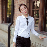 佰分之一優衣庫歐時力2016新款中长款衬衣长袖韩版修身女衬衫