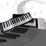 版便携式MIDI练习键盘61键充电款折叠电子琴手卷钢琴88键加厚专业