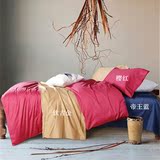 绒棉贡缎全棉床品素色单件床单床笠枕套一对纯棉纯色60支S埃及长