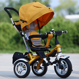 旋转三轮车儿童宝宝脚踏车1-3岁婴幼儿手推车充气小孩自行车童车
