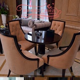 新中式售楼处洽谈桌椅 欧式酒店大堂部接待实木简约沙发桌椅组合