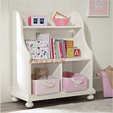 品牌美式实木家具定制 儿童房实木家具 玩具柜 放书柜  儿童书柜