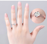 18K白金镶天然南非钻石戒指天使之吻求婚结婚钻戒女戒超闪特价款