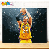 【佳彩天颜】 diy数字油画 人物手绘填色NBA篮球明星名画 科比
