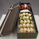 19朵玫瑰长方形礼盒装 丽水鲜花店 生日祝福鲜花 莲都区市内免费