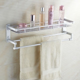 浴室置物架 太空铝 多功能毛巾架 浴巾架 卫生间 带毛巾单杆双杆