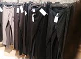 HM H&M专柜代购16新女式黑白灰纯色印花基本款好搭显瘦款打底长裤