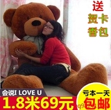 布娃娃批发超大号毛绒玩具泰迪熊1.6米2抱抱熊1.8大熊熊狗熊公仔