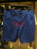 2015马克华菲专柜在售新绅士系列宝蓝色短裤修身商务休闲款 百搭