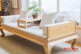 老榆木罗汉床免漆纯实木家具现代新中式沙发榻简约组合
