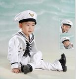 儿童演出服舞蹈表演影楼摄影服装男童西服军装海军空军制服小海军