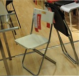 ikea代购冈德尔宜家椅子折叠椅靠背椅子办公电脑椅餐椅便携黑白色