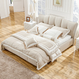 达达家居 现代简约欧式布艺床可拆洗1.8米双人床婚床布床软床
