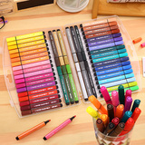 得力水彩笔48色儿童可水洗彩笔36色无毒画笔幼儿园彩色笔套装包邮