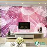 大型壁画个性3d欧式墙纸床头餐厅电视背景墙壁纸无缝墙布无纺叶子