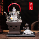 正品2015京岛新款陶瓷电茶壶玻璃烧水电热水壶套装免运费店铺三包