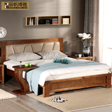 辰帆博雅 实木床北欧软靠1.8米简约现代双人床环保宜家家具