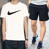 NIKE耐克男运动套装T恤2016夏季新款休闲跑步透气短袖短裤五分裤
