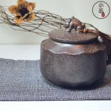 铁釉紫砂茶叶罐特价包邮密封茶叶罐礼盒装大号小号紫砂茶罐醒茶罐