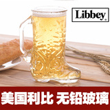 进口美国利比Libbey靴子杯97036啤酒杯创意带把酒吧扎啤杯批发