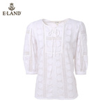 ELAND衣恋16年夏季新品套头波点印花衬衫EEBW66406T专柜正品