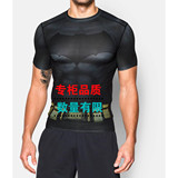 户外UA安德玛紧身衣透气速干短袖T恤男超人蝙蝠侠压缩运动健身服