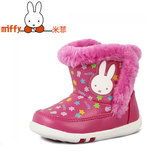 正品 米菲冬季新款童鞋 女童幼童儿童宝宝雪地靴短靴叫叫鞋DM0239