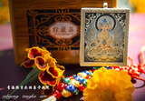 热贡唐卡手绘装框小唐卡大日如来护身符西藏随身挂盒小唐卡画嘎乌