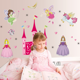迪士尼 儿童房女孩装饰墙贴幼儿园天使城堡贴纸卡通动漫防水贴画