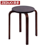 实木凳子圆凳子餐桌凳板凳非塑料黑色时尚简易简约独凳家用小圆凳
