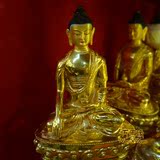 藏传佛教密宗释迦牟尼铜像国产仿尼泊尔鎏金色释迦摩尼1尺33厘米