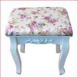 韩式田园化妆凳椅子 布艺小方凳 白色梳妆台凳 换鞋凳小餐椅凳子