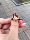 [转卖]现货香港六福珠宝代购黄金 抱抱家庭男孩女孩陶瓷戒指