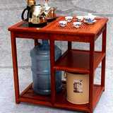 红木家具小茶几非洲花梨木茶台功夫泡茶桌实木移动茶车带轮茶水架