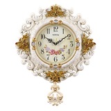 安纳贝尔客厅静音挂钟复古创意欧式钟表时尚挂表艺术石英钟表