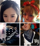 韩国GD权志龙头巾EXO同款发带围巾丝巾 男女士潮街舞嘻哈多用方巾