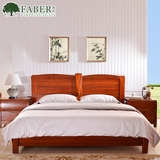 全实木床双人床现代中式家具1.8米储物高箱床1.5白蜡木液压床特价
