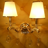 简欧客厅新古典后现代水晶壁灯单双头奢华欧式锌合金水晶壁灯客厅