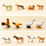 特价新品仿真家禽动物模型猪牛狗羊母鸡鹅驴猫儿童认知小动物玩具