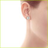 专柜代购 蒂芙尼Tiffany耳环 925纯银 罗马数字圆形耳钉 送女士