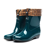 回力春秋冬季保暖雨鞋防水滑耐磨底加绒棉雨靴女式新款短筒橡胶鞋