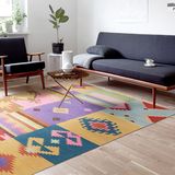 印度进口北欧现代地毯手工羊毛编织kilim地毯客厅卧室地毯