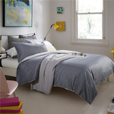 全棉纯棉四件套纯色素色双人床上用品床单被套床笠床品1.8/2.0m床