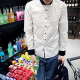 韩版潮流朴灿烈明星同款比音勒芬男装柜纯色色织布男装常规衬衫