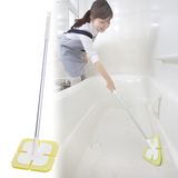 日本进口 轻便长柄清洁刷强力浴室浴缸刷海绵擦洗车刷瓷砖刷