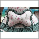 正版 花语系列 绿色粉色 汽车骨头枕 车用护颈枕 头靠 颈枕  包邮