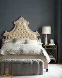 北欧代欧式新古典布艺床小户型美式布床简约现床尾凳可储物定制